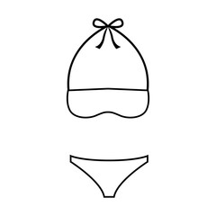 Swimsuit icon vector. Leotard illustration sign. Swimming suit symbol or logo.