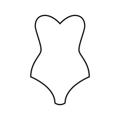 Swimsuit icon vector. Leotard illustration sign. Swimming suit symbol or logo.