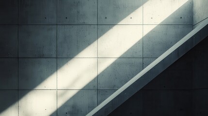 Obraz premium Abstract Architecture with Light and Shadow on Concrete Walls