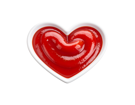 The red heart symbolizes love.
