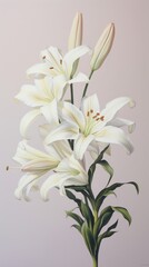 Lily flower plant inflorescence.