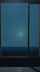 Window night sky astronomy.