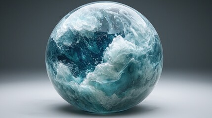 Sphere of swirling ocean