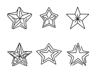 Obraz premium featured star car line art modern elegant vector design concept