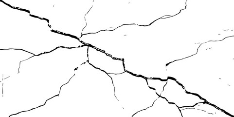 Obraz premium Cracks isolated on a white background.Texture for overlay. Background with cracks on the wall. 