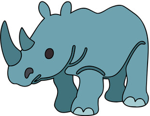 rhino vector illustration