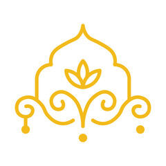 Islamic Gold Decorative Ornament Element