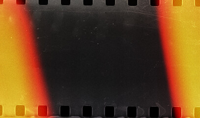 Vintage 8mm Film Frame Overlay with Grain and Light Leaks