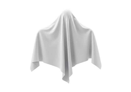 Ghost Sheet Spooky White Ghost Halloween Costume Pixel Art Ghost Digital Ghost Image isolated on transparent background