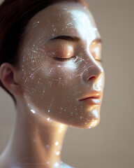 Futuristic concept image showcasing the development of high-tech artificial skin