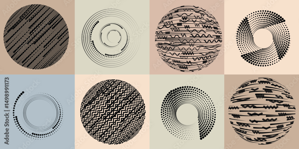 Poster halftone dots in circle form .rotate rounded shape vector illustration .rotating dots form a circle 