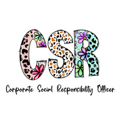 CSR Corporate Social Responsibility Officer - Colorful Leopard Print Design