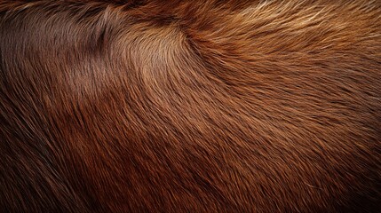 Horse coat macro in chestnut color, stable background
