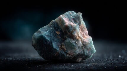 Close-up of cobalt ore showing metallic blue-gray hues and rough texture