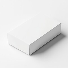 Naklejka premium Blank white box mockup isolated on white background