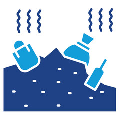 Solid Waste Dual Tone Icon Element For Design