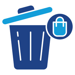 Plastic Waste Dual Tone Icon Element For Design