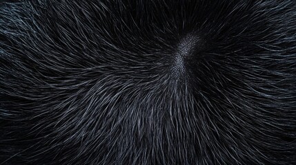 Fototapeta premium Mole fur texture, dense velvet-like black hair, underground background
