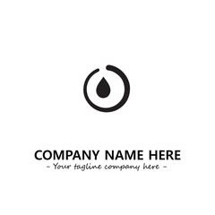 Water drop logo company design vector illustration