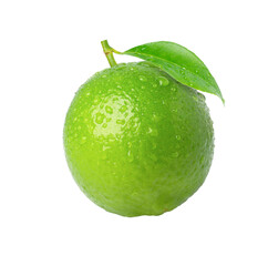 green lime isolated on white background