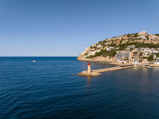 Naklejka premium Faro del Puerto de Andratx en la Islas de Mallorca, Baleares