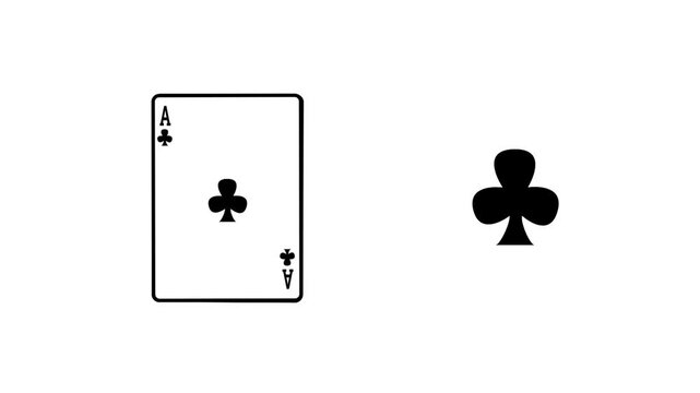 A fan of cards featuring the black club symbol as the focal point creates a distinct casino and poker game impression