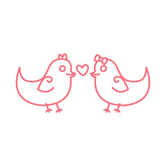 two birds on a branch