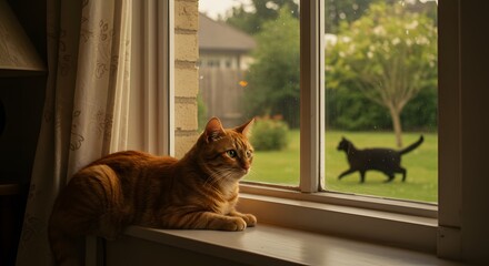 Cat on Window Sill