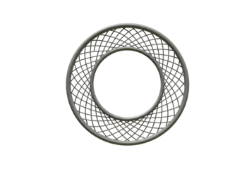 Frame Shaped Like a Dreamcatcher Web on White Background