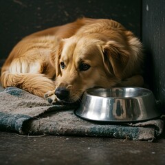 Sad Dog by Empty Bowl