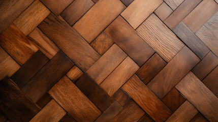 Oak parquet wood texture, antique background, wood wall paneling texture