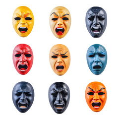 Exploring a Spectrum of Human Emotions Through Colorful Masks