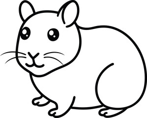 vector illustration of cartoon rat