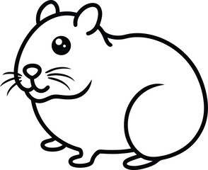 vector illustration of cartoon rat