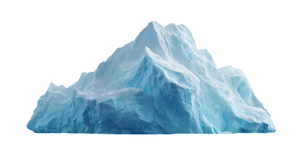 Obraz premium Large Light Blue Iceberg on Transparent Background, PNG