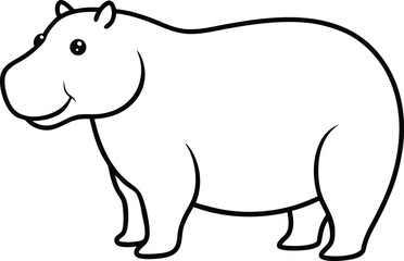 Cute cartoon elephant vector illustration isolated on white