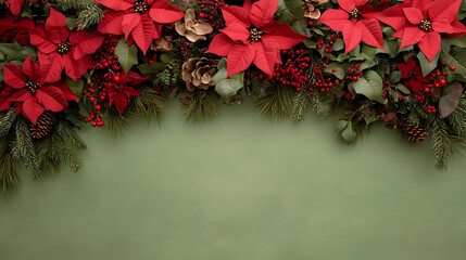 christmas background with fir branches