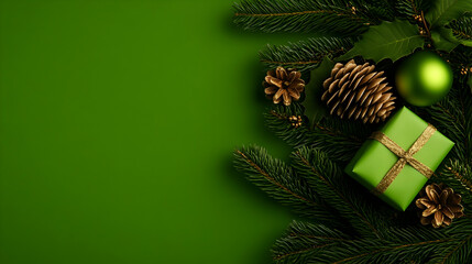 christmas background with fir branches