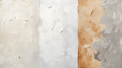 Paint texture background set. Abstract hand painted templates in light neutral colors. Contemporary minimal artwork. Illustration with brush strokes. Modern textured oil painting on canvas