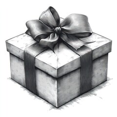 Gift box with elegant ribbon