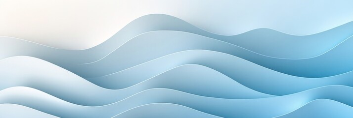 Fototapeta premium Gentle Waves Abstract Background in Monochrome Delicate Colors With Flowing Dynamic Lines