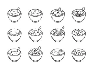 Hand drawn cereal line art style perfect for stock vector