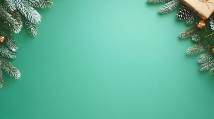 christmas background with fir branches