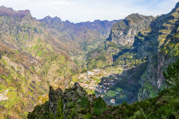 View of Curral das Freiras in Madeira Island, Portugal