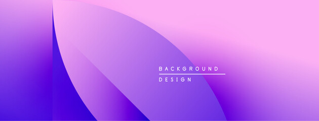 Abstract gradient background. Purple hues blend smoothly, creating modern design element. Text reads background design.