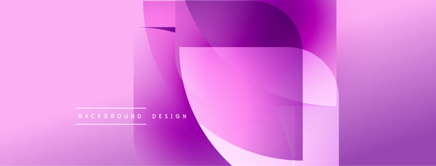 Abstract purple background. Smooth shapes overlap creating modern design. Gradient colors provide visual interest.