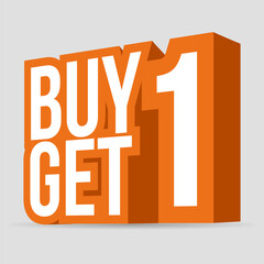 Buy 1 Get 1 Label Design Sale Promotion