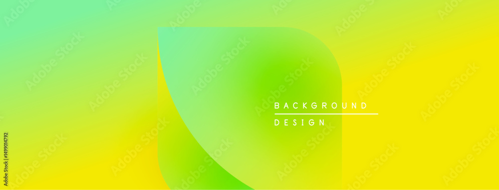 Poster abstract gradient background. soft yellow, green hues blend smoothly. minimalist design with text el