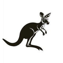 Silhouetted Kangaroo