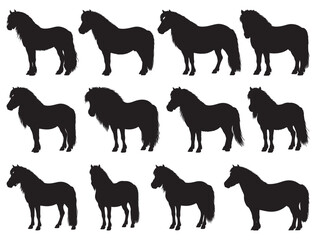 MINIATURE SHETLAND PONY SILHOUETTE